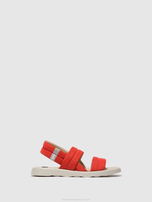 sling-back sandaler tofy941 kvinnor Fly London 2T02459 djävulsröd