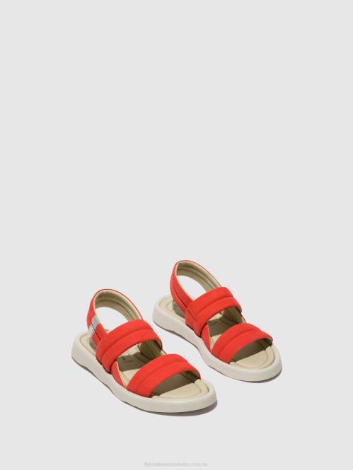 sling-back sandaler tofy941 kvinnor Fly London 2T02459 djävulsröd