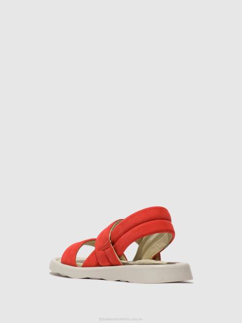 sling-back sandaler tofy941 kvinnor Fly London 2T02459 djävulsröd