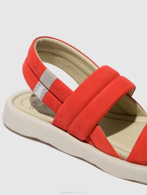 sling-back sandaler tofy941 kvinnor Fly London 2T02459 djävulsröd