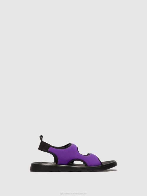sling-back sandaler treq930 kvinnor Fly London 2T02452 viola/svart