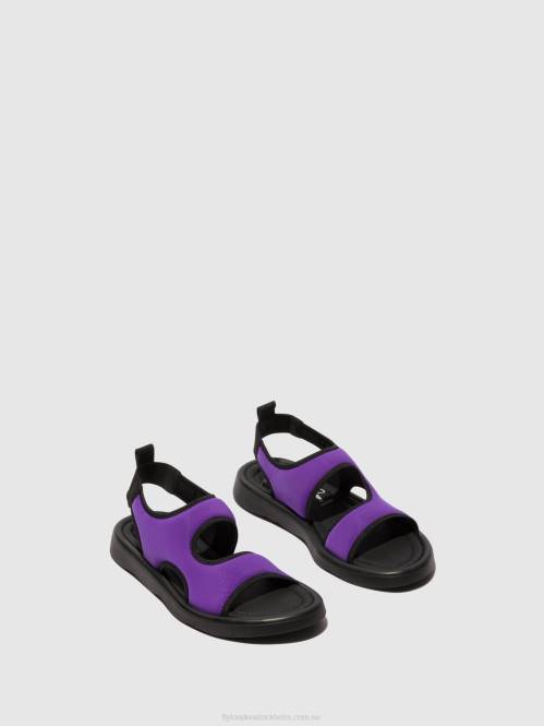 sling-back sandaler treq930 kvinnor Fly London 2T02452 viola/svart