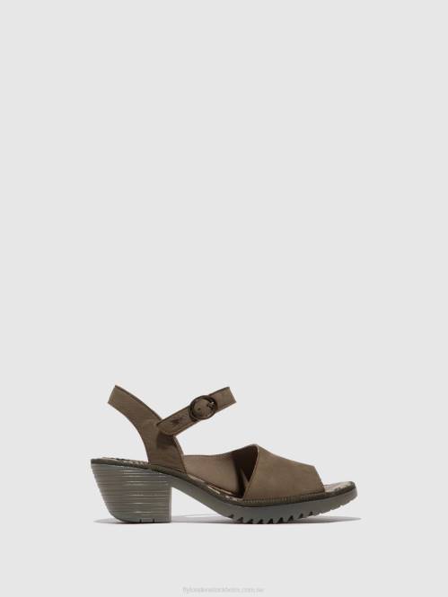sling-back sandaler wely439 kvinnor Fly London 2T02443 kaki