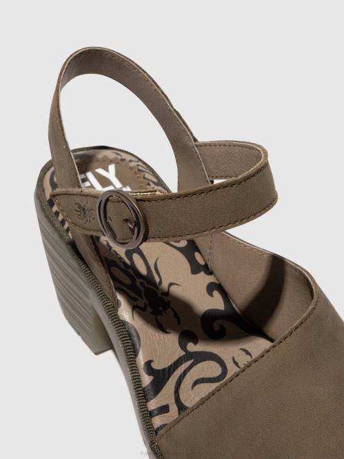 sling-back sandaler wely439 kvinnor Fly London 2T02443 kaki
