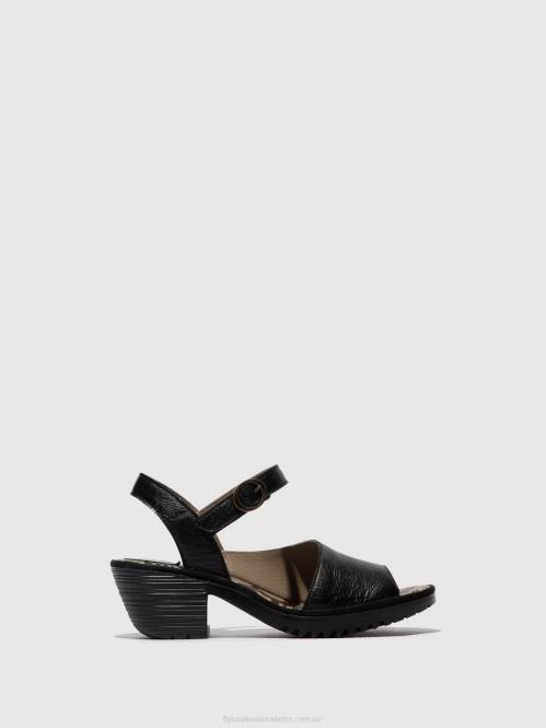 sling-back sandaler wely439 kvinnor Fly London 2T02453 svart