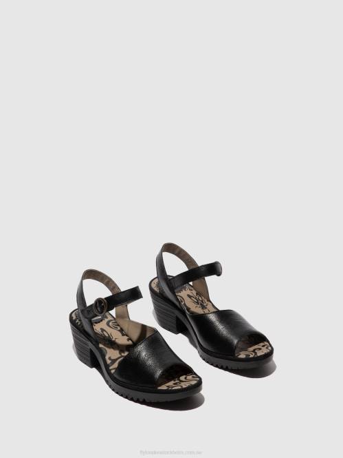 sling-back sandaler wely439 kvinnor Fly London 2T02453 svart
