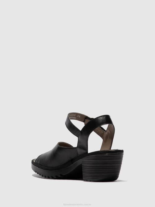 sling-back sandaler wely439 kvinnor Fly London 2T02453 svart