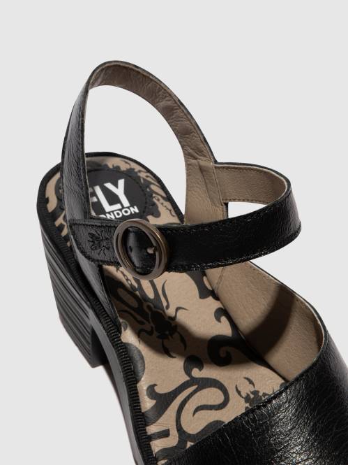 sling-back sandaler wely439 kvinnor Fly London 2T02453 svart