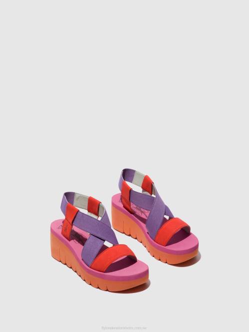 sling-back sandaler yabi922 kvinnor Fly London 2T02442 apelsin (viola)