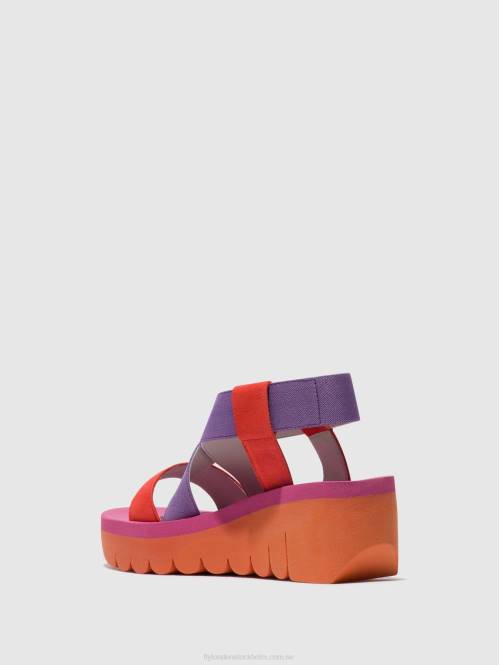 sling-back sandaler yabi922 kvinnor Fly London 2T02442 apelsin (viola)