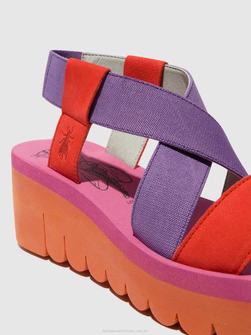 sling-back sandaler yabi922 kvinnor Fly London 2T02442 apelsin (viola)