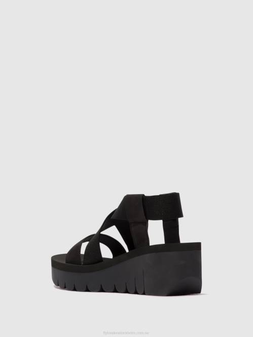 sling-back sandaler yabi922 kvinnor Fly London 2T02445 svart