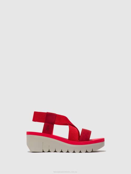 sling-back sandaler yabi922 kvinnor Fly London 2T02447 läppstift rött (rött)