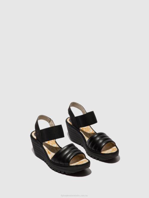 sling-back sandaler yiko414 kvinnor Fly London 2T02432 svart