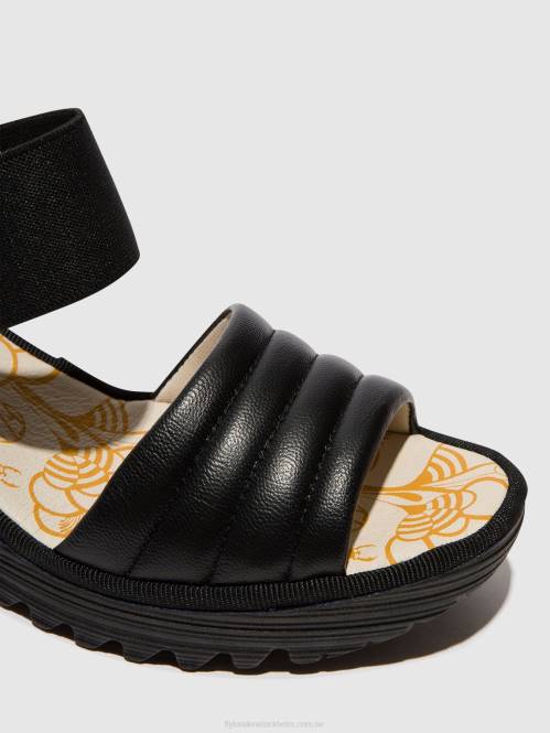 sling-back sandaler yiko414 kvinnor Fly London 2T02432 svart