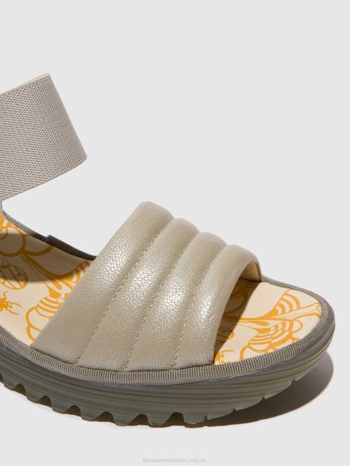 sling-back sandaler yiko414 kvinnor Fly London 2T02435 silver/offwhite