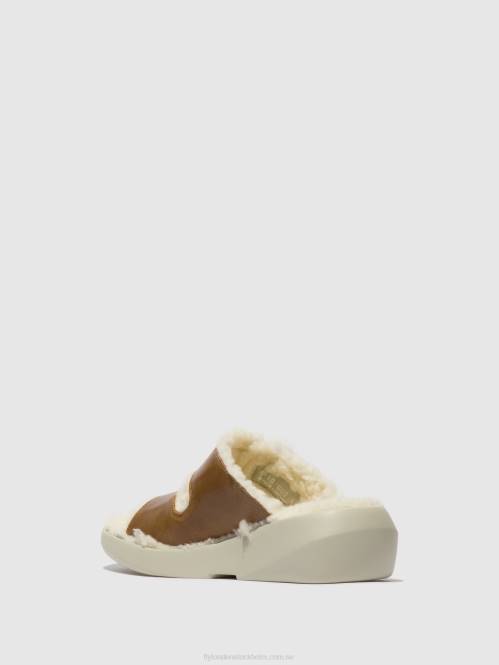 slip-on sandaler buga902 kvinnor Fly London 2T02514 kamel