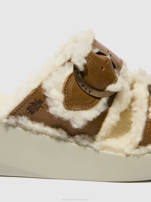slip-on sandaler buga902 kvinnor Fly London 2T02514 kamel