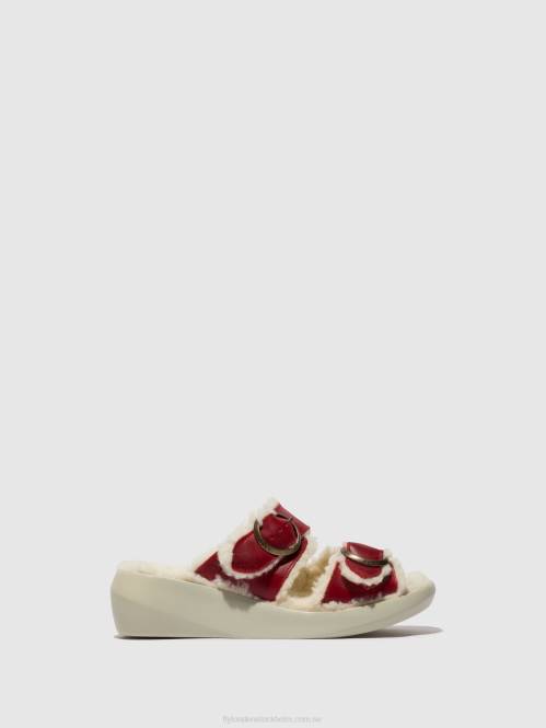 slip-on sandaler buga902 kvinnor Fly London 2T02516 röd