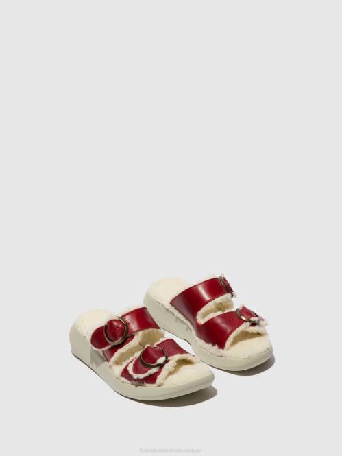 slip-on sandaler buga902 kvinnor Fly London 2T02516 röd