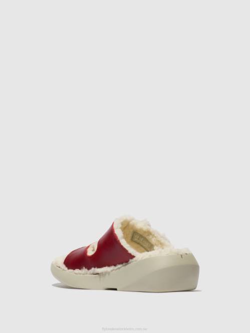 slip-on sandaler buga902 kvinnor Fly London 2T02516 röd