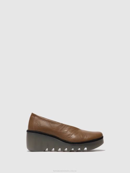 slip-on skor beso246 kvinnor Fly London 2T02643 jord