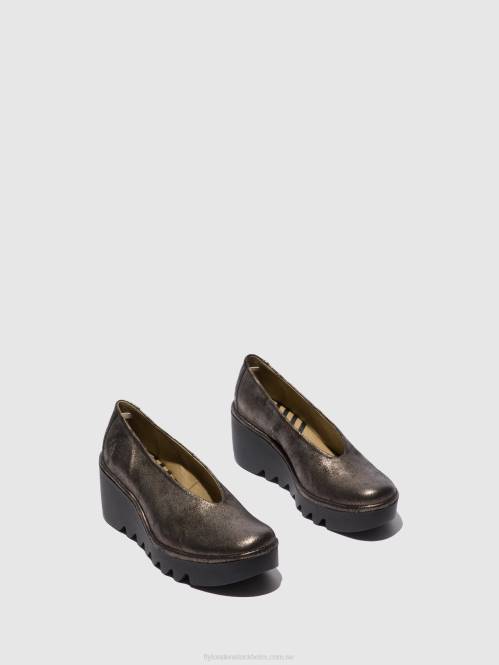 slip-on skor beso246 kvinnor Fly London 2T02695 cool grafit