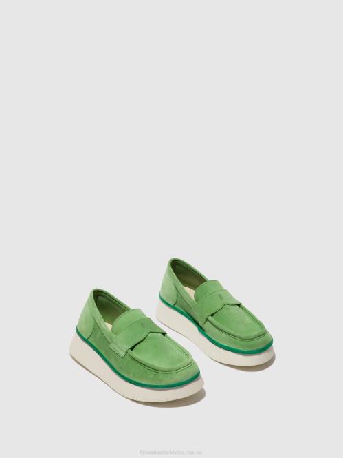 slip-on skor coaf418 kvinnor Fly London 2T02639 limegrön