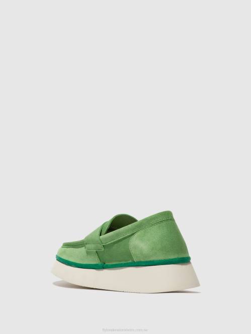 slip-on skor coaf418 kvinnor Fly London 2T02639 limegrön