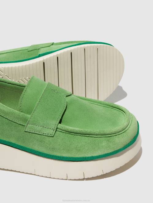 slip-on skor coaf418 kvinnor Fly London 2T02639 limegrön