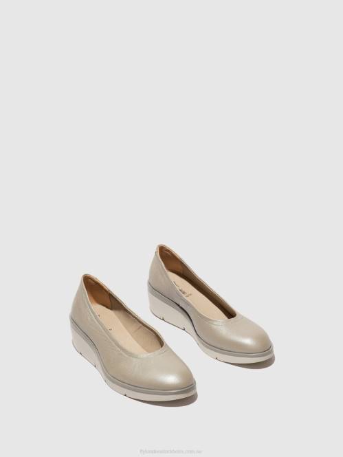 slip-on skor numa570 kvinnor Fly London 2T02633 silver