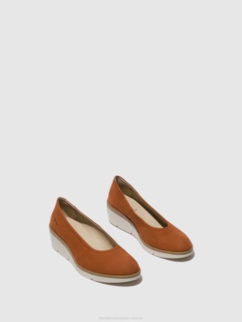 slip-on skor numa570 kvinnor Fly London 2T02634 solbränna
