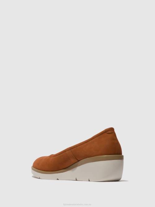 slip-on skor numa570 kvinnor Fly London 2T02634 solbränna