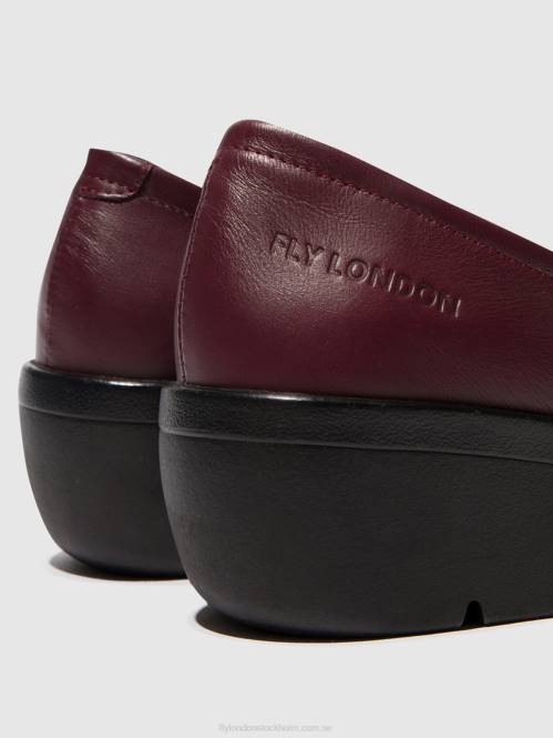 slip-on skor numa570 kvinnor Fly London 2T02670 bordeaux