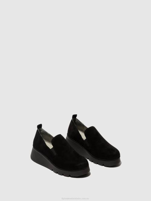 slip-on skor pece406 kvinnor Fly London 2T02665 svart mocka för barn