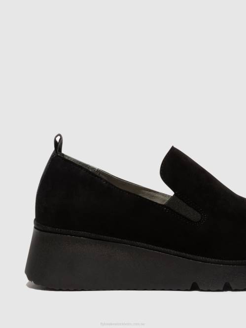 slip-on skor pece406 kvinnor Fly London 2T02665 svart mocka för barn