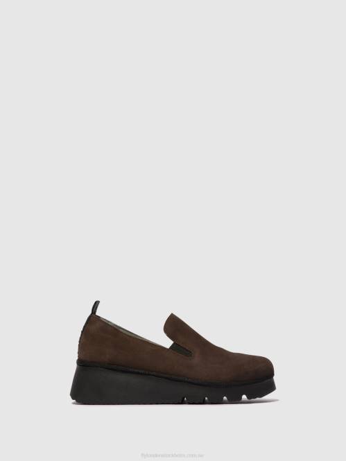 slip-on skor pece406 kvinnor Fly London 2T02667 dk. taupe
