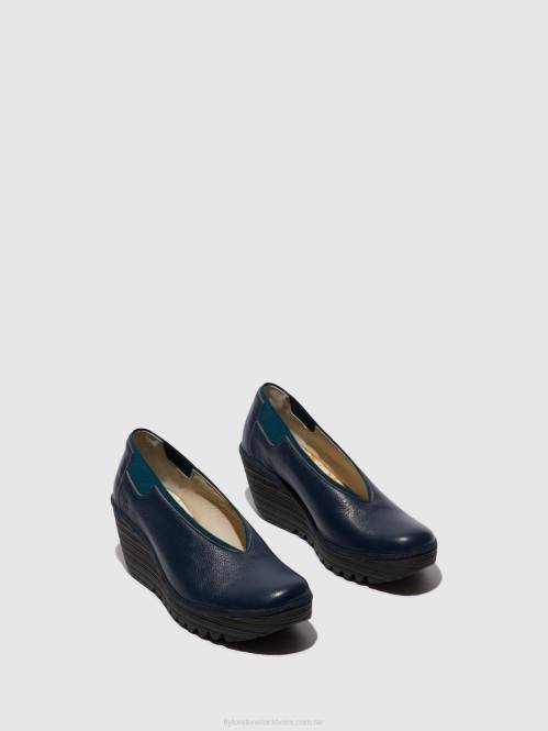 slip-on skor yoza438 kvinnor Fly London 2T02626 hav