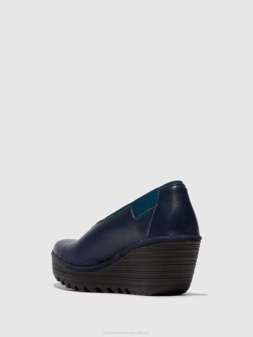 slip-on skor yoza438 kvinnor Fly London 2T02626 hav