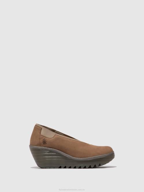 slip-on skor yoza438 kvinnor Fly London 2T02627 sand