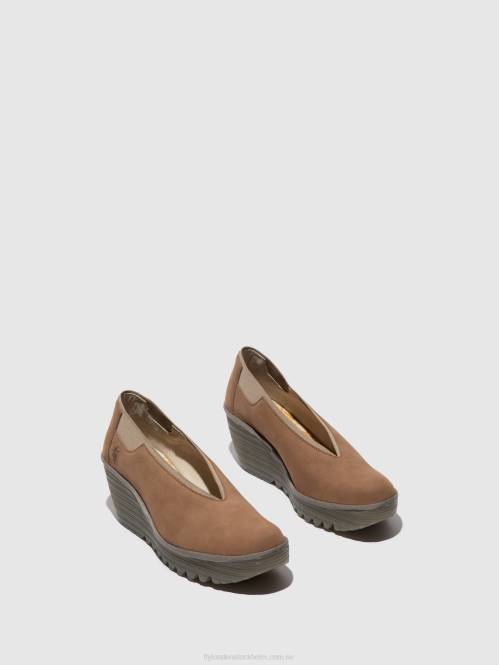 slip-on skor yoza438 kvinnor Fly London 2T02627 sand