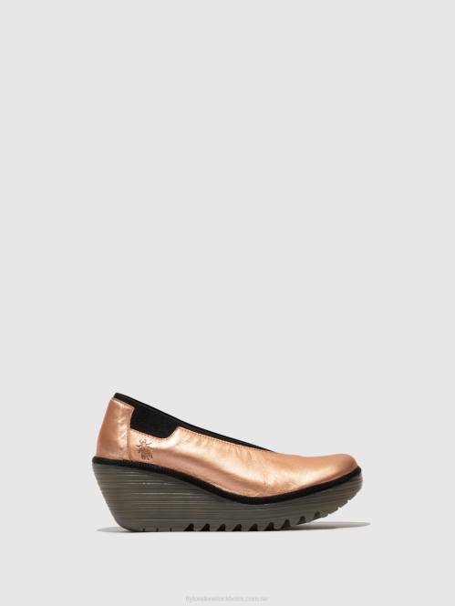 slip-on skor yoza438 kvinnor Fly London 2T02628 rodna guld