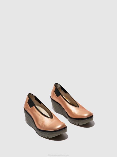 slip-on skor yoza438 kvinnor Fly London 2T02628 rodna guld