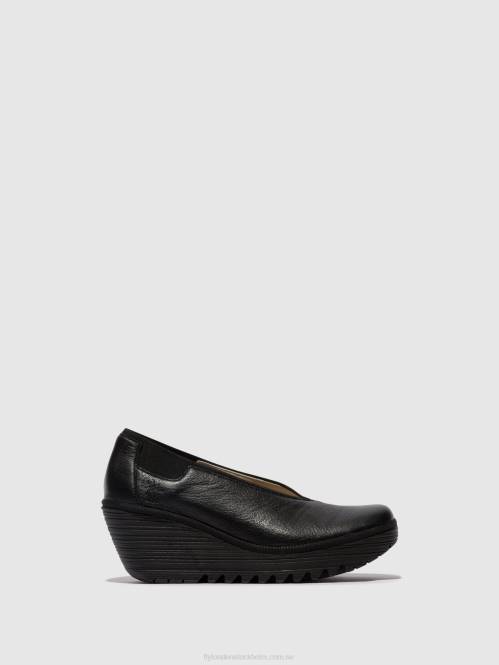 slip-on skor yoza438 kvinnor Fly London 2T02630 svart
