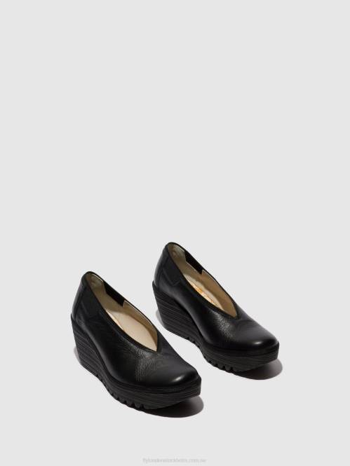 slip-on skor yoza438 kvinnor Fly London 2T02630 svart