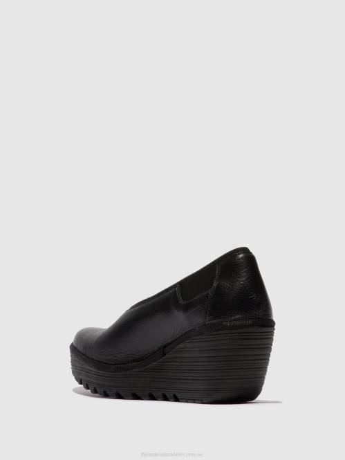 slip-on skor yoza438 kvinnor Fly London 2T02630 svart