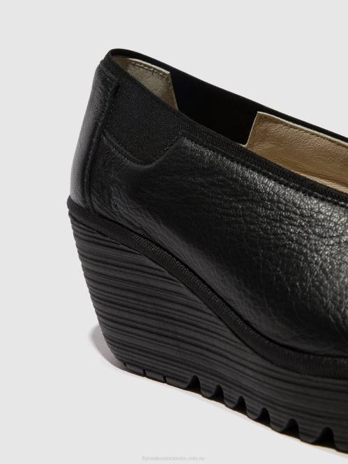 slip-on skor yoza438 kvinnor Fly London 2T02630 svart