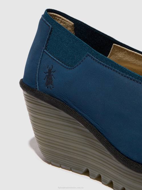 slip-on skor yoza438 kvinnor Fly London 2T02631 blå