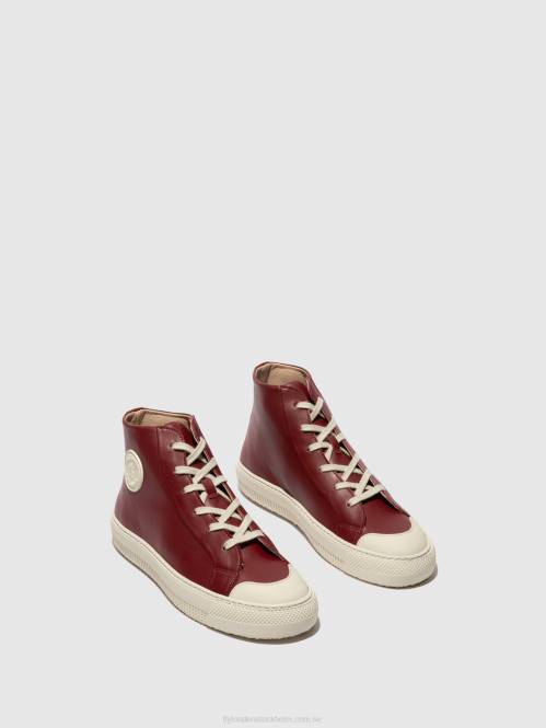hi-top tränare topy586 kvinnor Fly London 2T02727 bordeaux