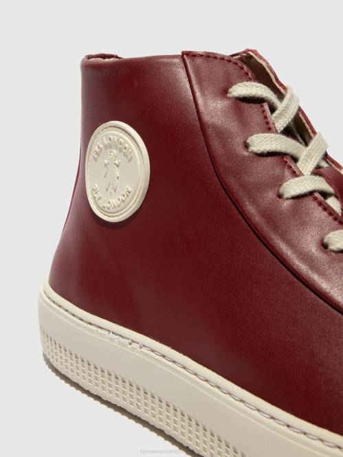 hi-top tränare topy586 kvinnor Fly London 2T02727 bordeaux